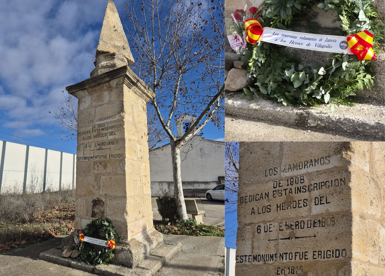 El homenaje de los reservistas voluntarios de Zamora a los héroes de Villagodio