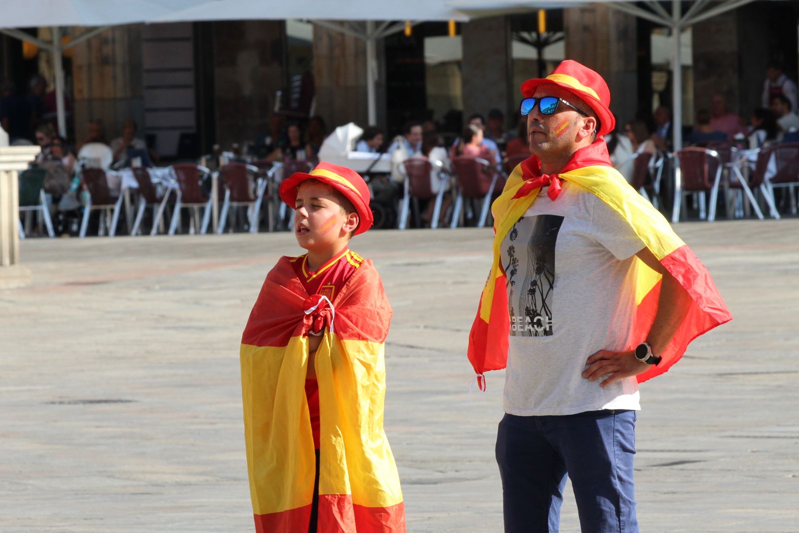 Final de la Eurocopa femenina 2025, vivida en la Plaza Mayor de Salamanca