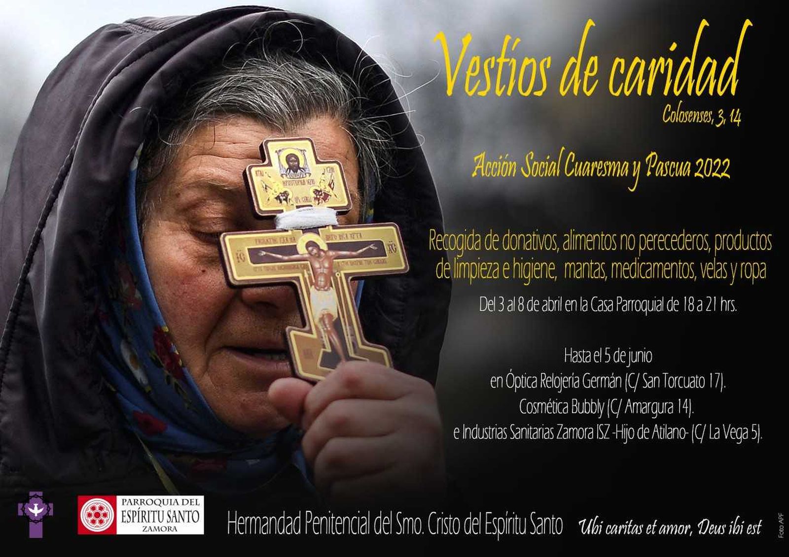 'Vestíos de caridad', la nueva campaña de acción social del Espíritu Santo