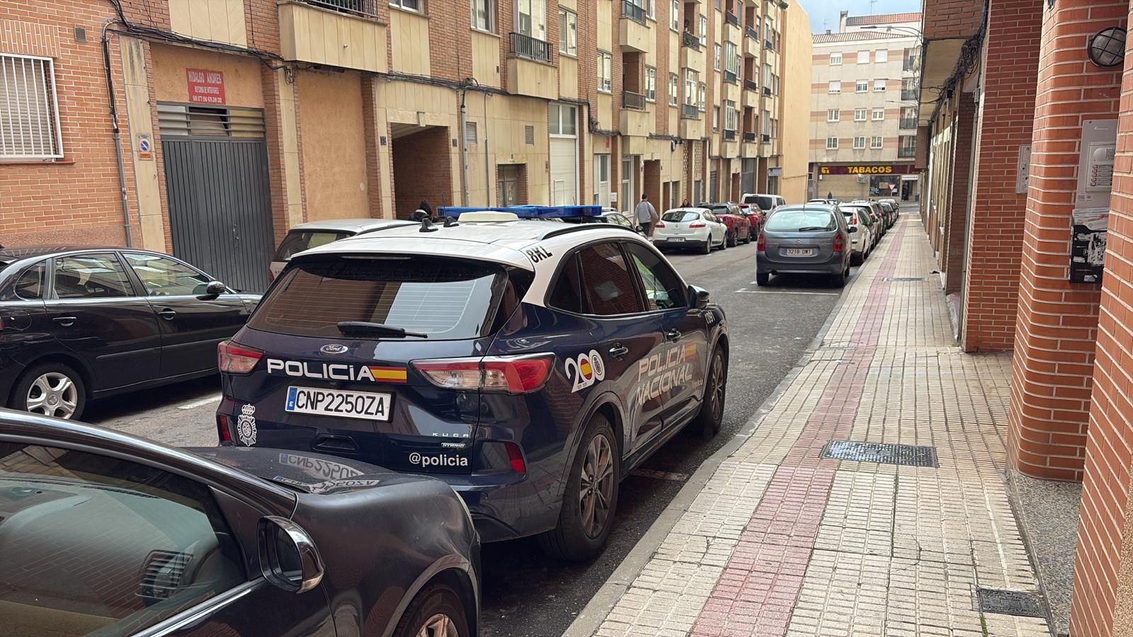 Policía Nacional en la calle Alegría. Archivo.