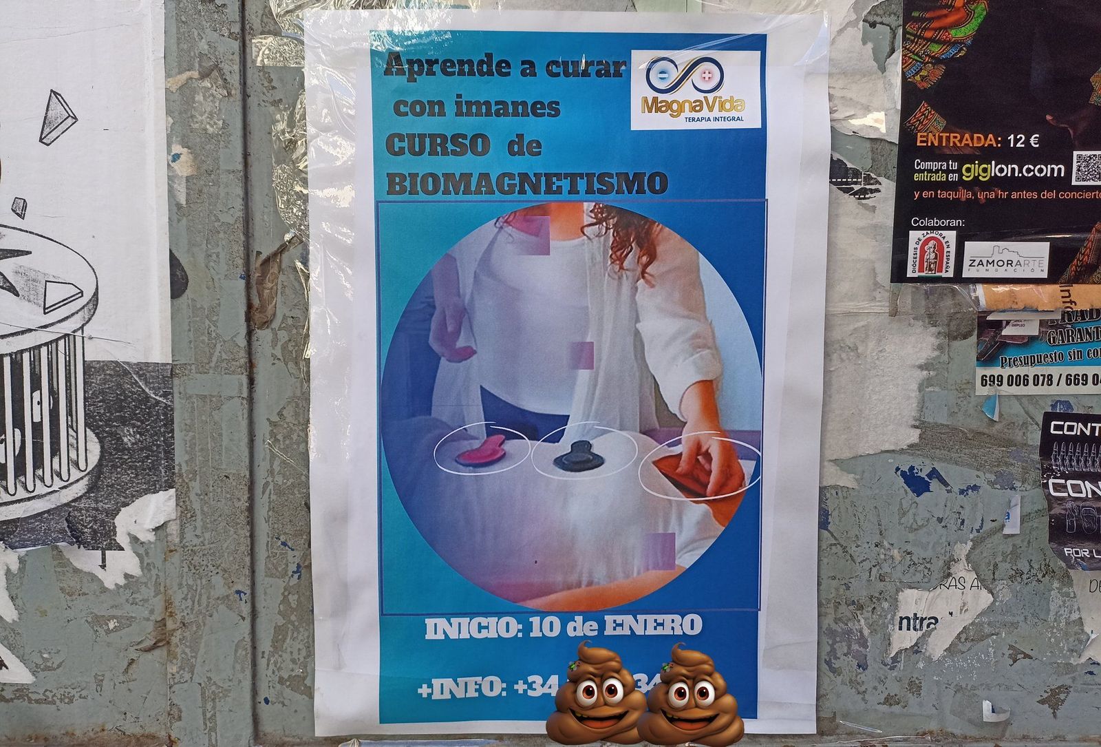 El cartel de esta pseudoterapia que se publicita en Zamora y del que se ha hecho eco Luis Santamaría