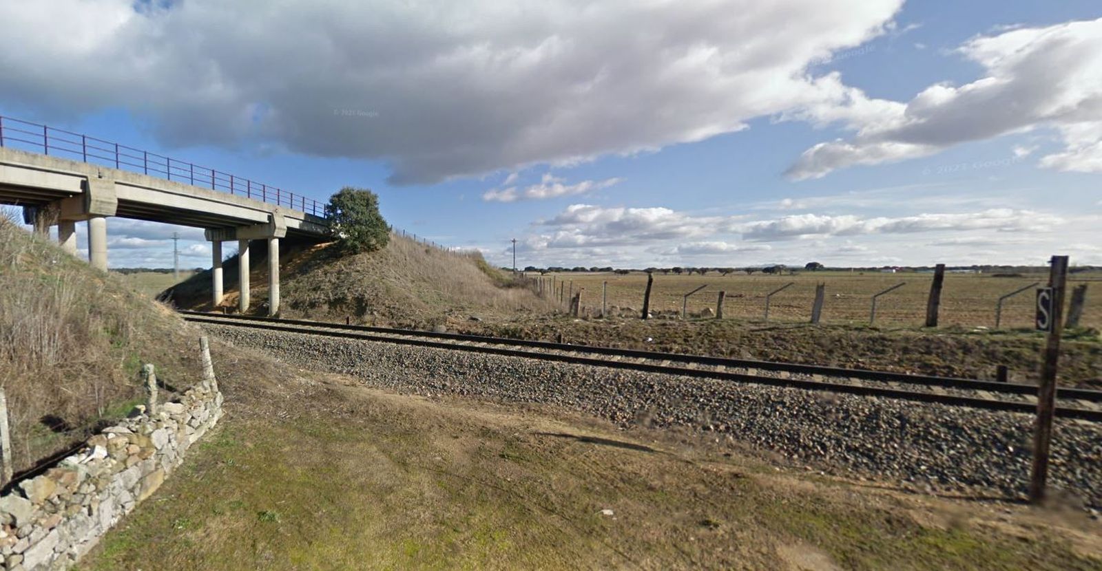 Lugar del accidente de Muñoz en la actualidad. Google Maps