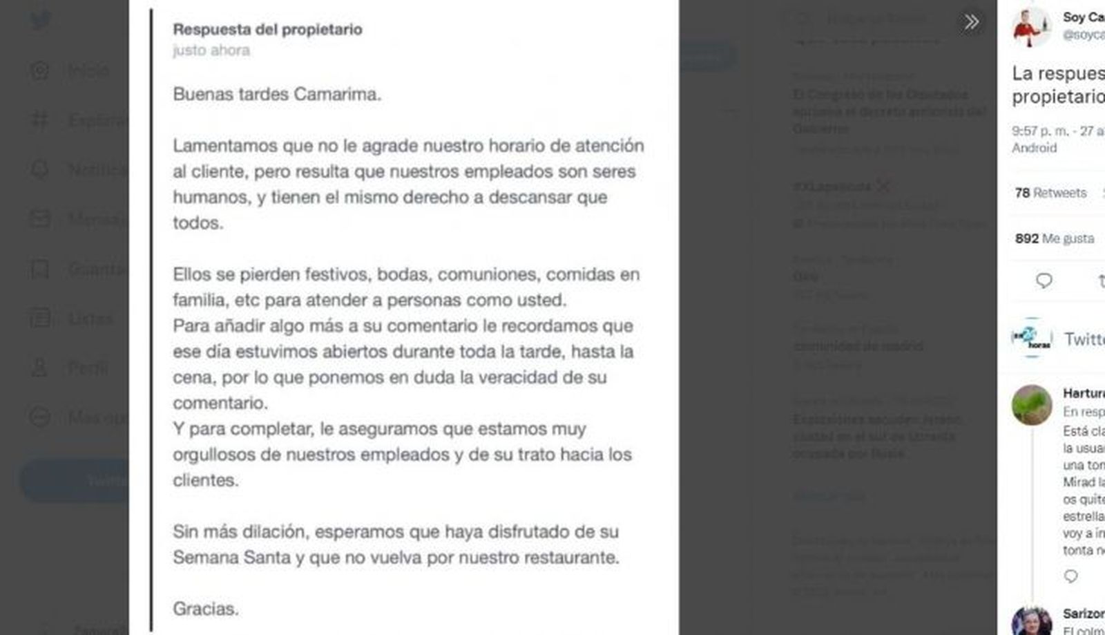  @Soycamarero Twitter