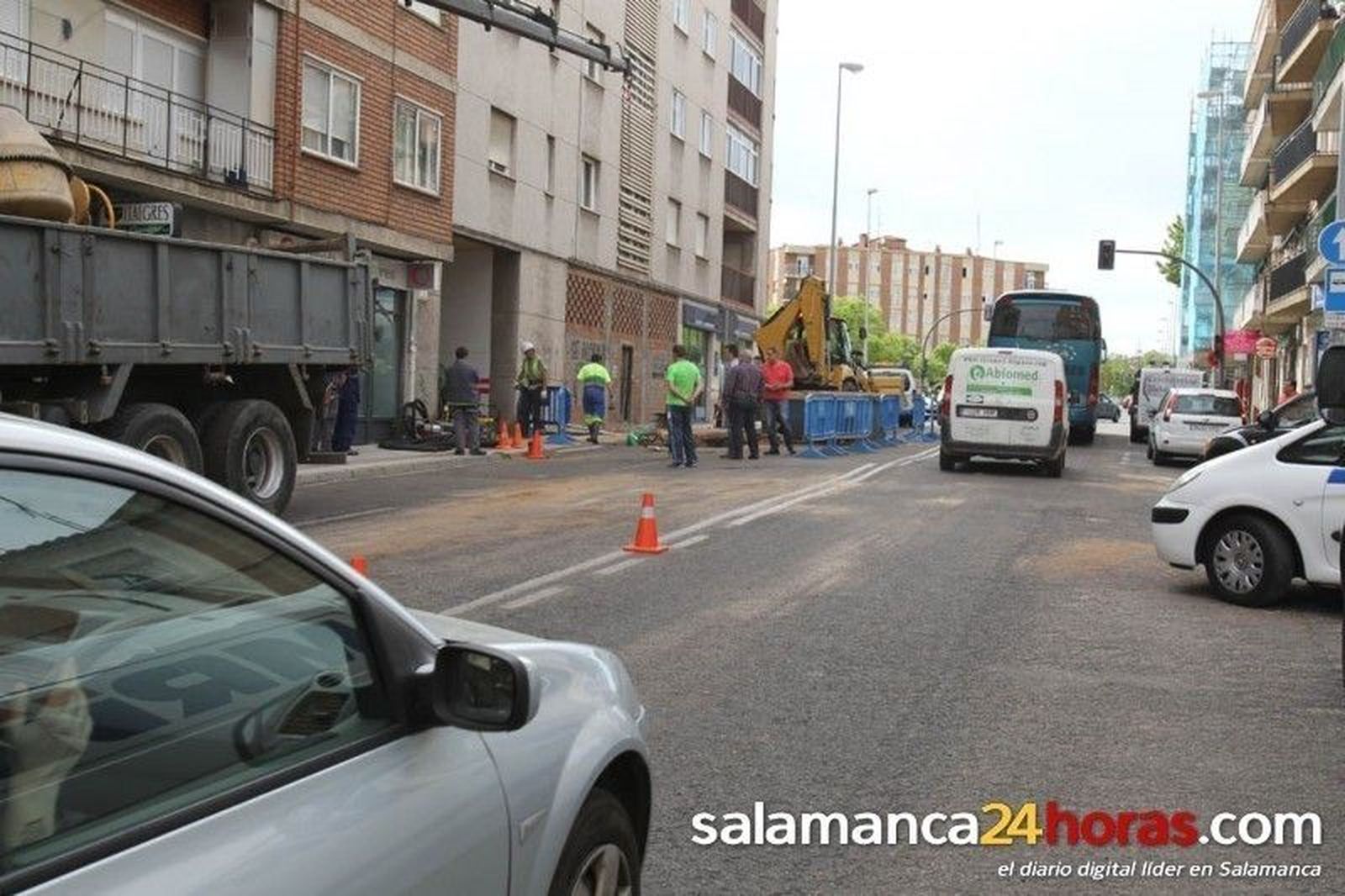 Reventón en Carretera de Ledesma