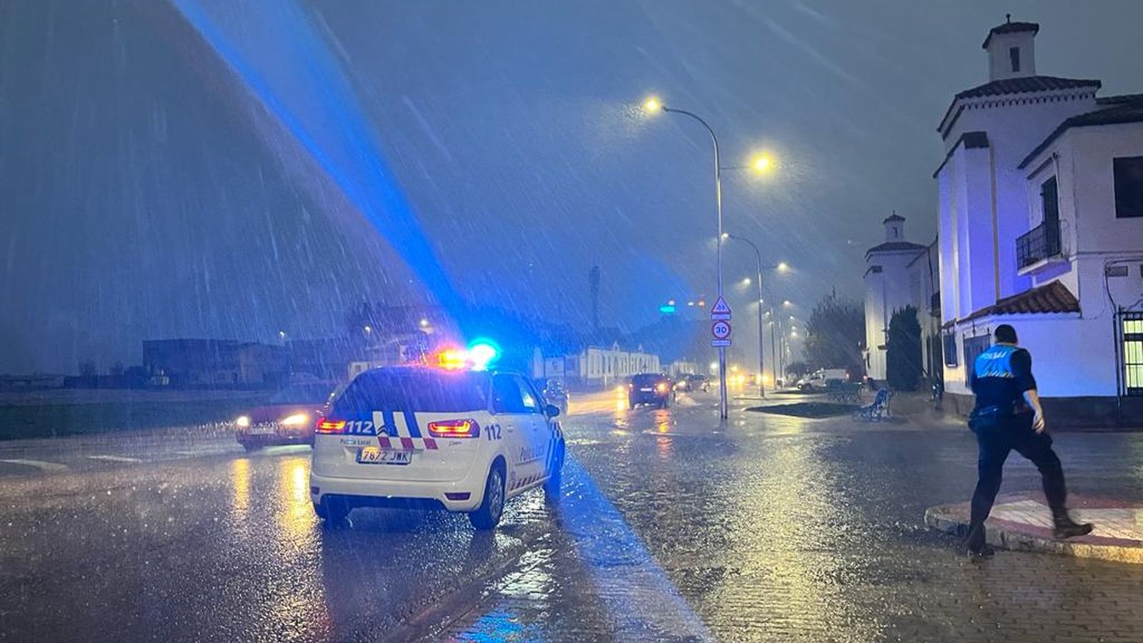Uno de los lugares donde la lluvia está provocando inundaciones en Peñaranda