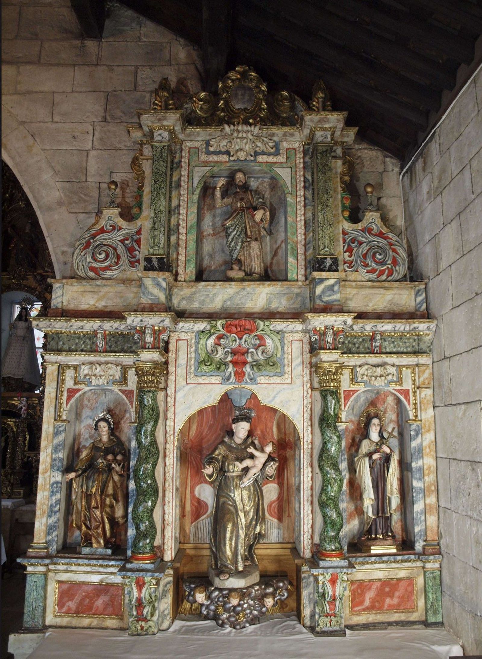 Retablo san atnonio de padua iglesia calzada de valdunciel