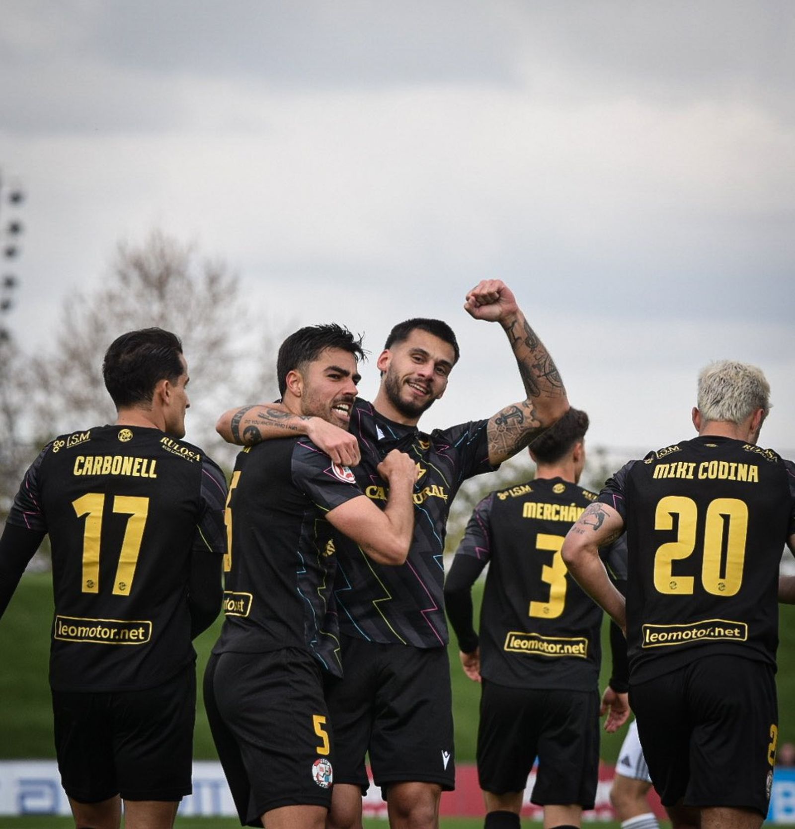Mario García celebra el gol del empate ante el Real Madrid Castilla