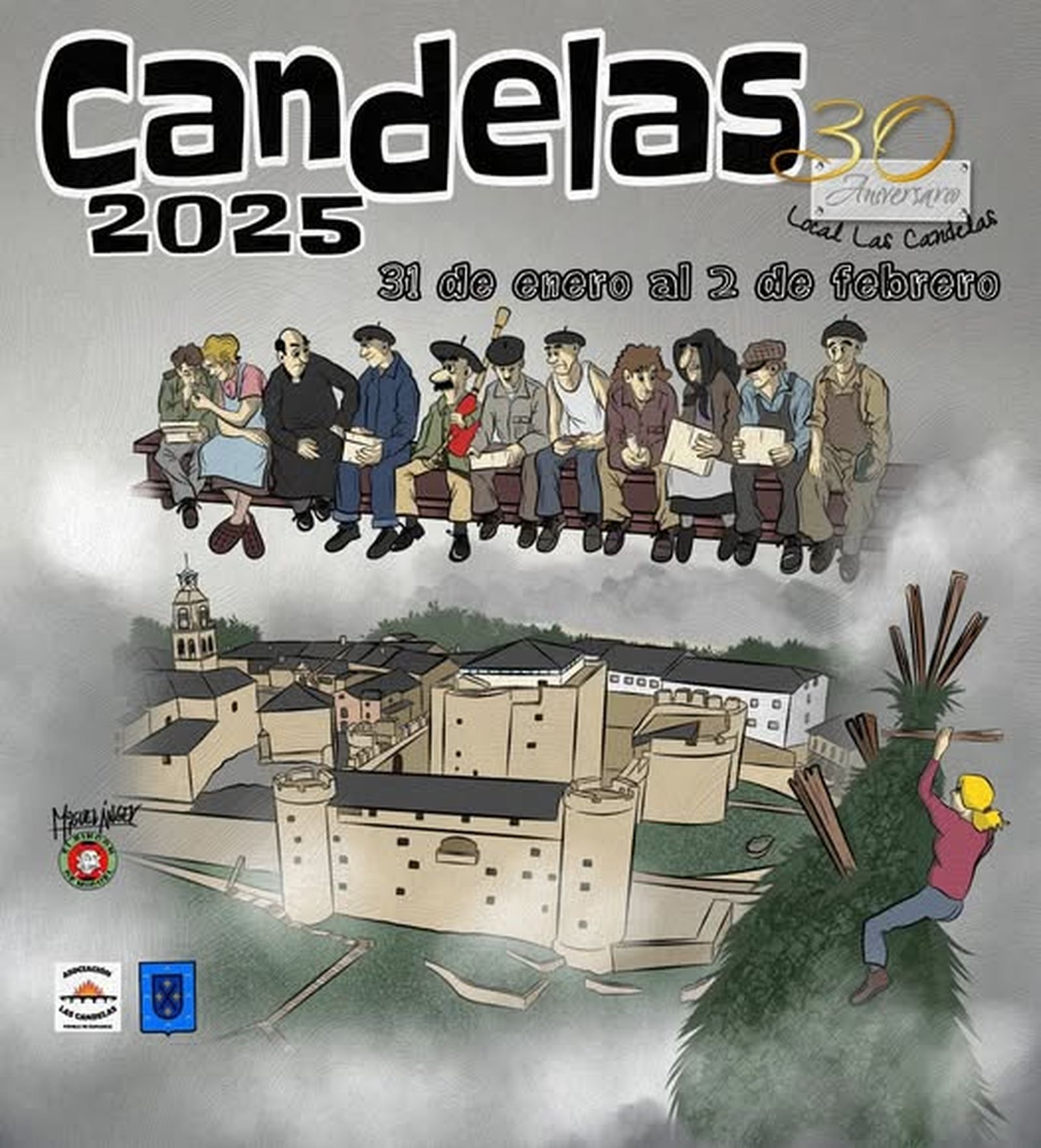 Cartel Las Candelas 2025. El Rincón de Miguel. Foto: Redes Sociales.