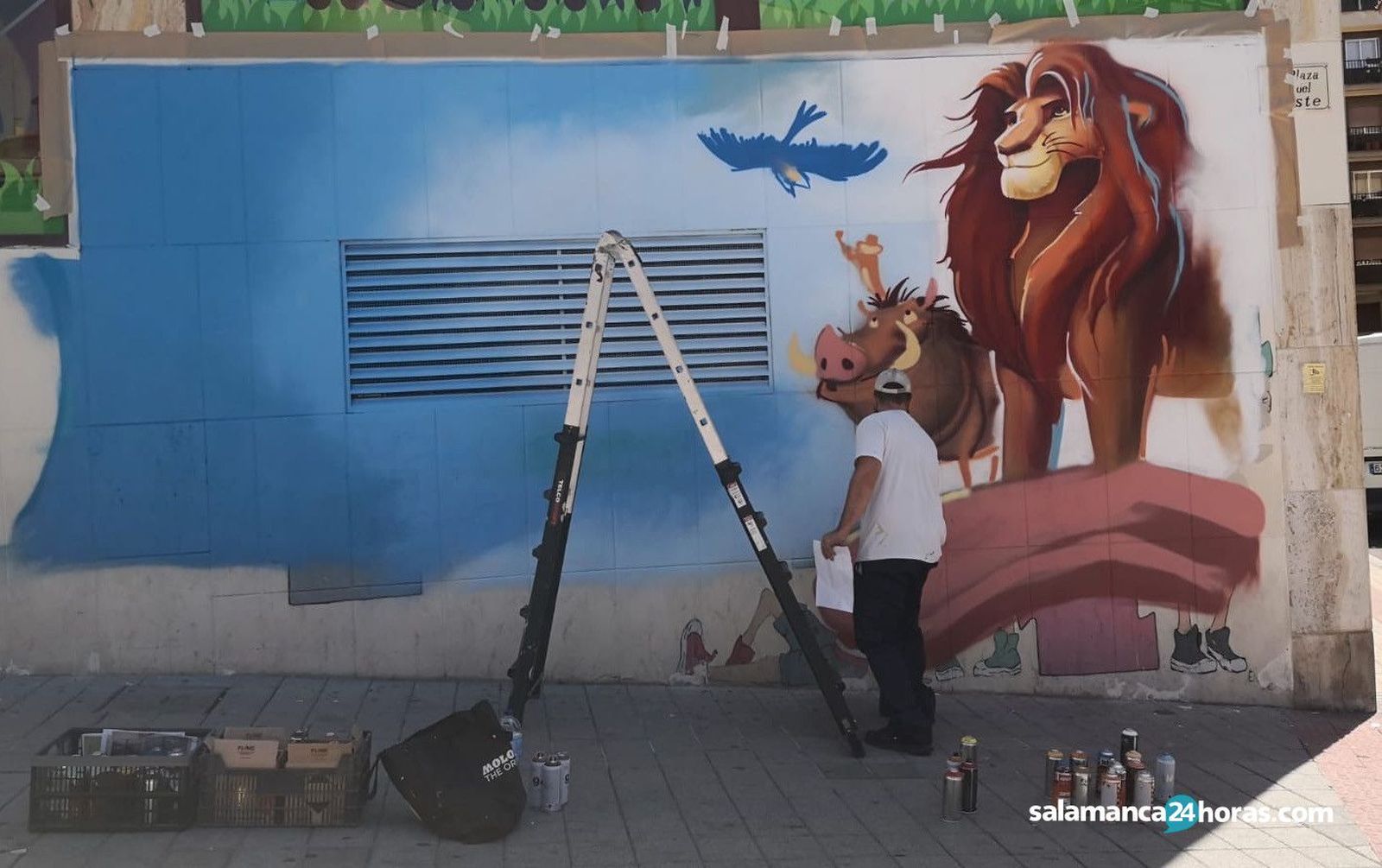 Simba, Timón y Pumba en el Barrio del Oeste