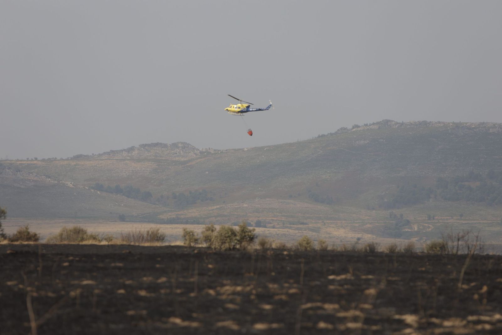 Incendio entre Mahide y Pobladura de Aliste