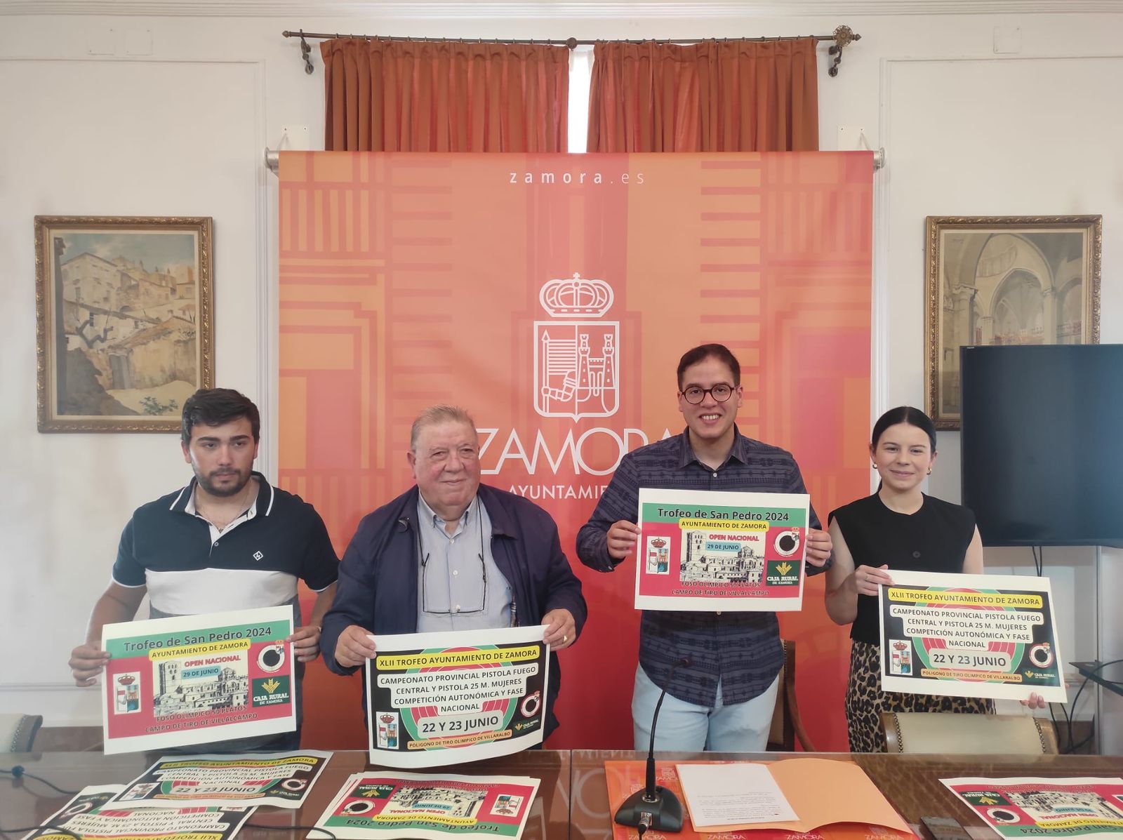 Presentación Trofeos de pistola de fuego central y de tiro al plato San Pedro 2024.