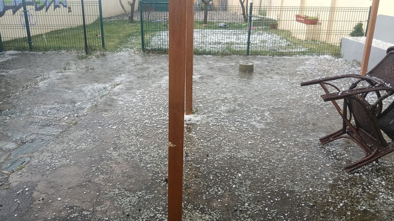 Una fuerte tormenta de granizo sorprende a Peñaranda y alrededores