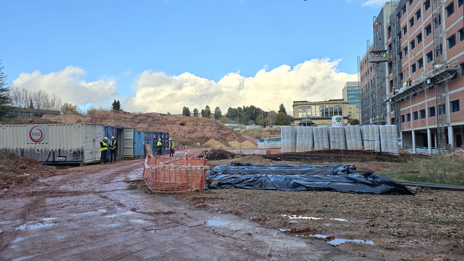 Visita a las obras del edificio de consultas del Complejo Hospitalario de Salamanca