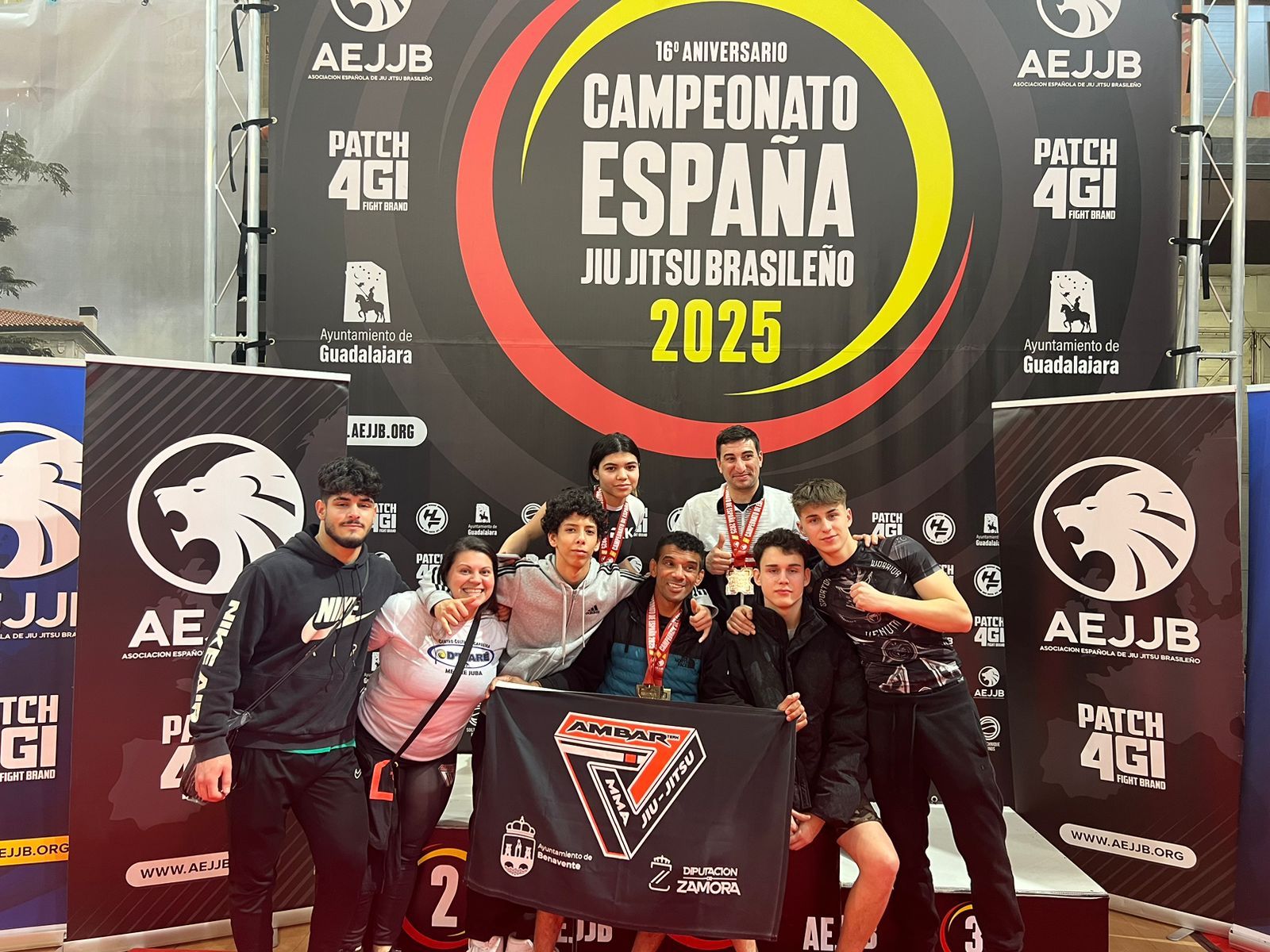 Gran cosecha de medallas para el Ambar Team en el XVI Campeonato de España de jiu-jitsu