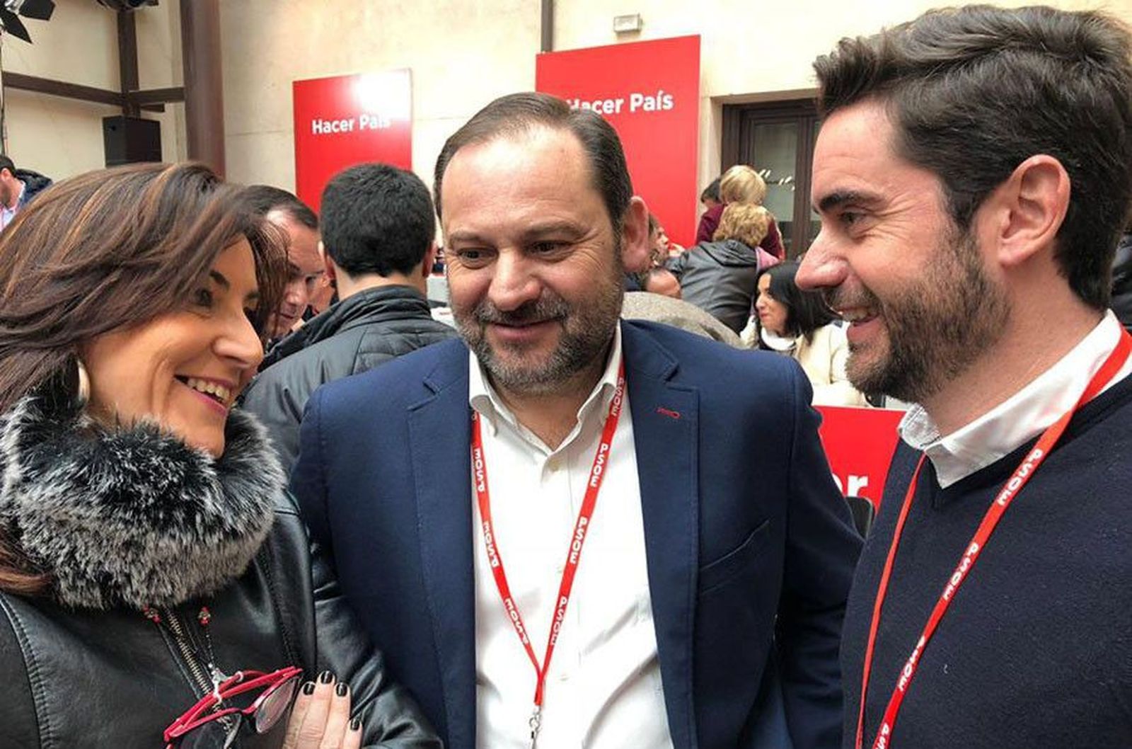 01 PSOE.  Sánchez y Fagúndez con Abalos en Comité Federal 17 02 18