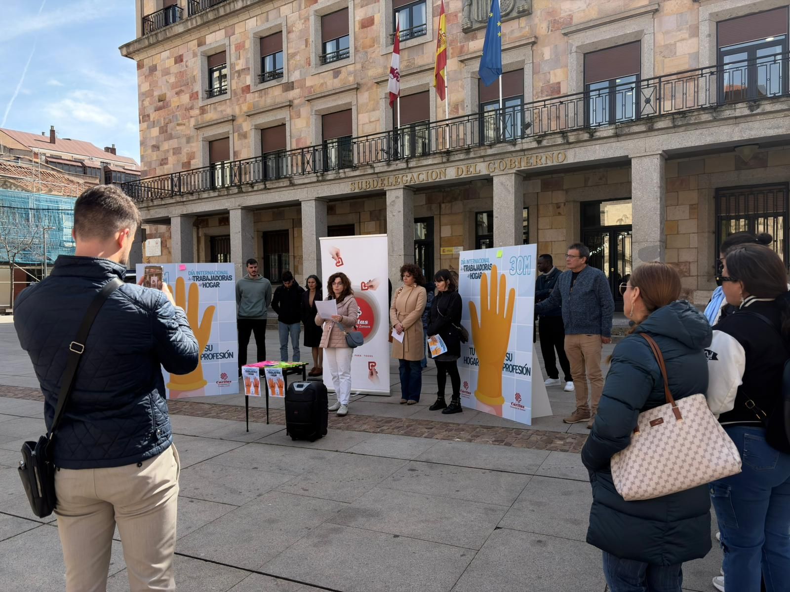 Un instante de la lectura del manifiesto