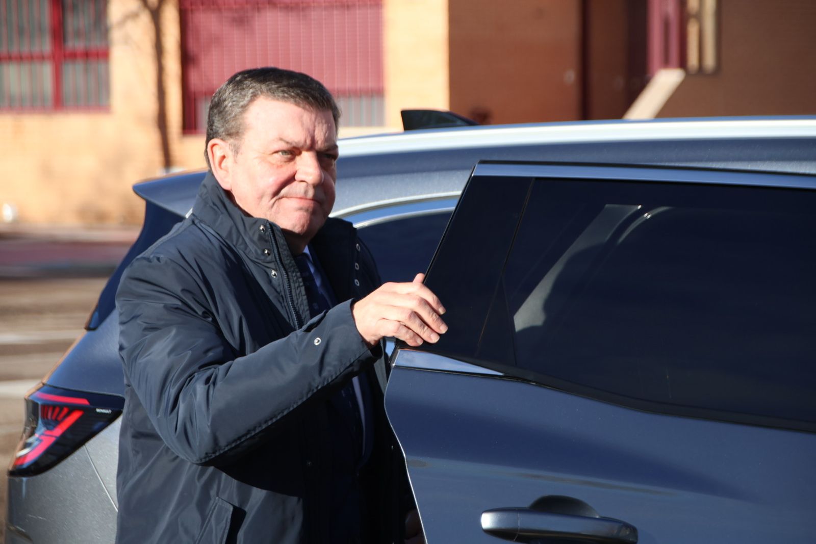 Visita de las obras de construcción de la nueva plaza de Vistahermosa