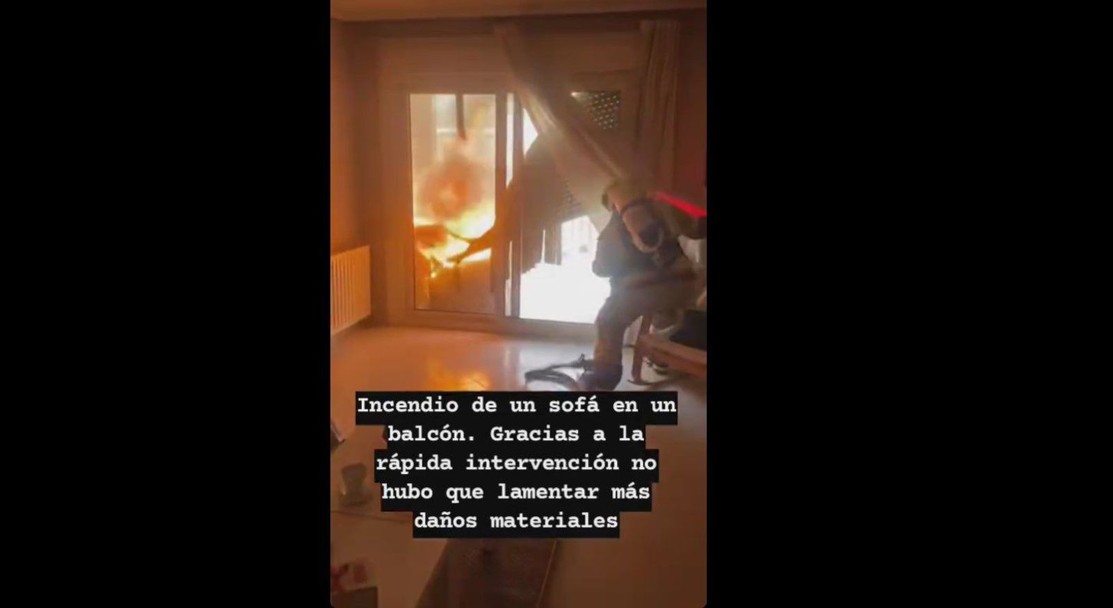 Incendio en el sofá de una vivienda de Béjar