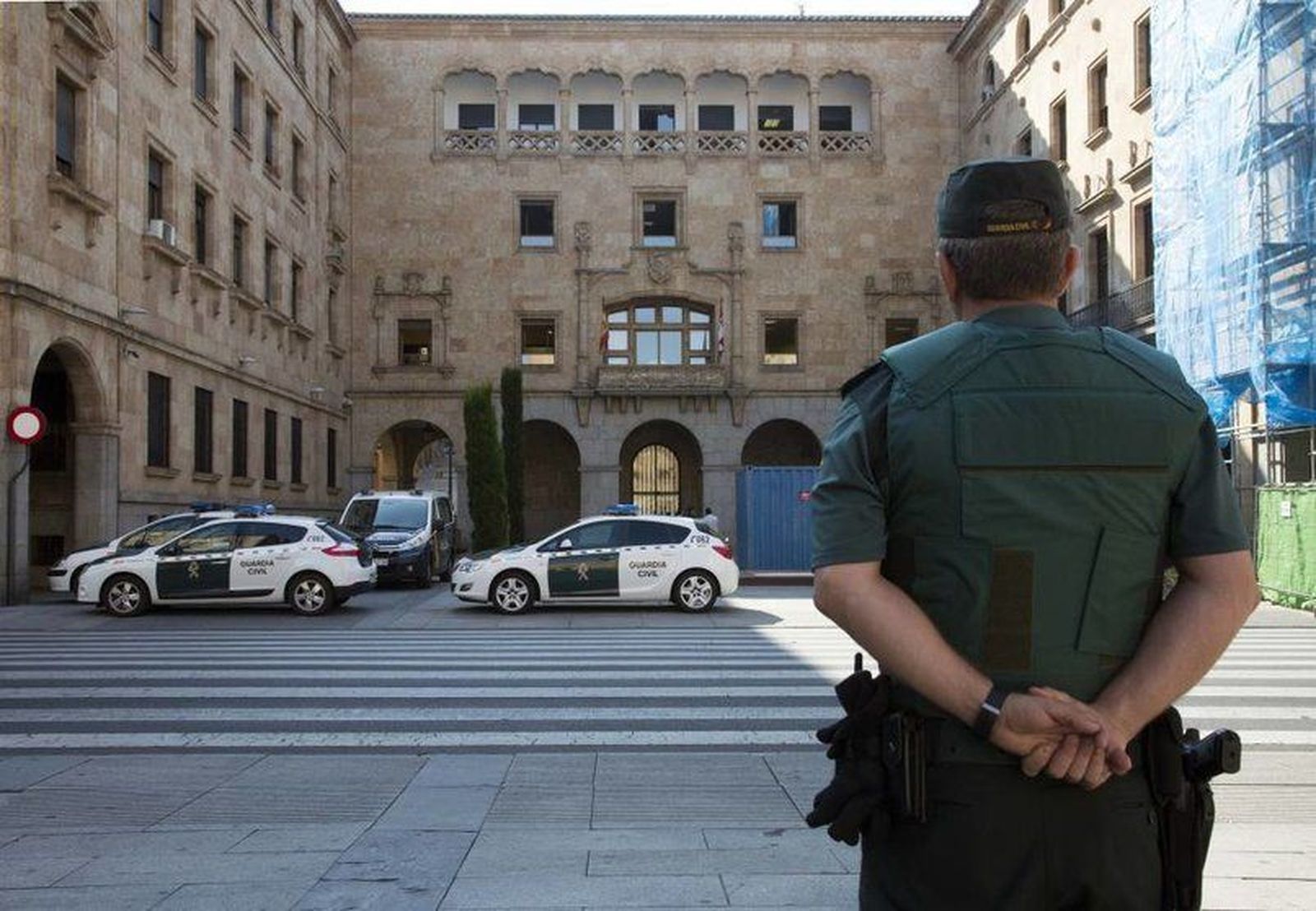 Foto de archivo de las medidas de seguridad de un juicio de El Rubio en Salamanca | Agencia ICAL