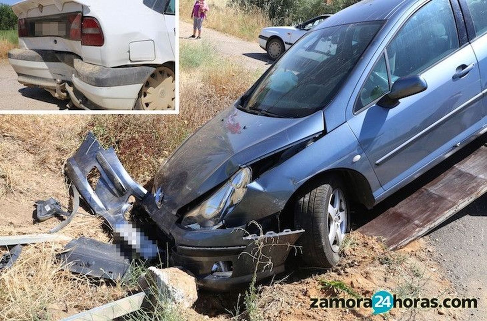 Dos heridos en una colisión por alcance en la entrada de Villaralbo a Cobadú