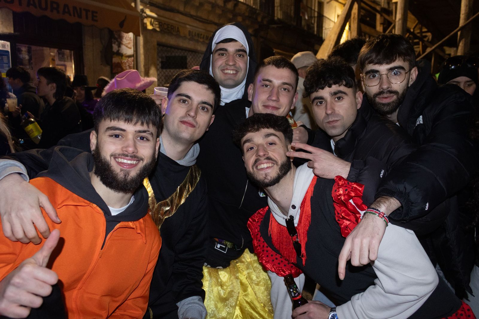 Salamanca de noche, sábado del Carnaval del Toro de Ciudad Rodrigo