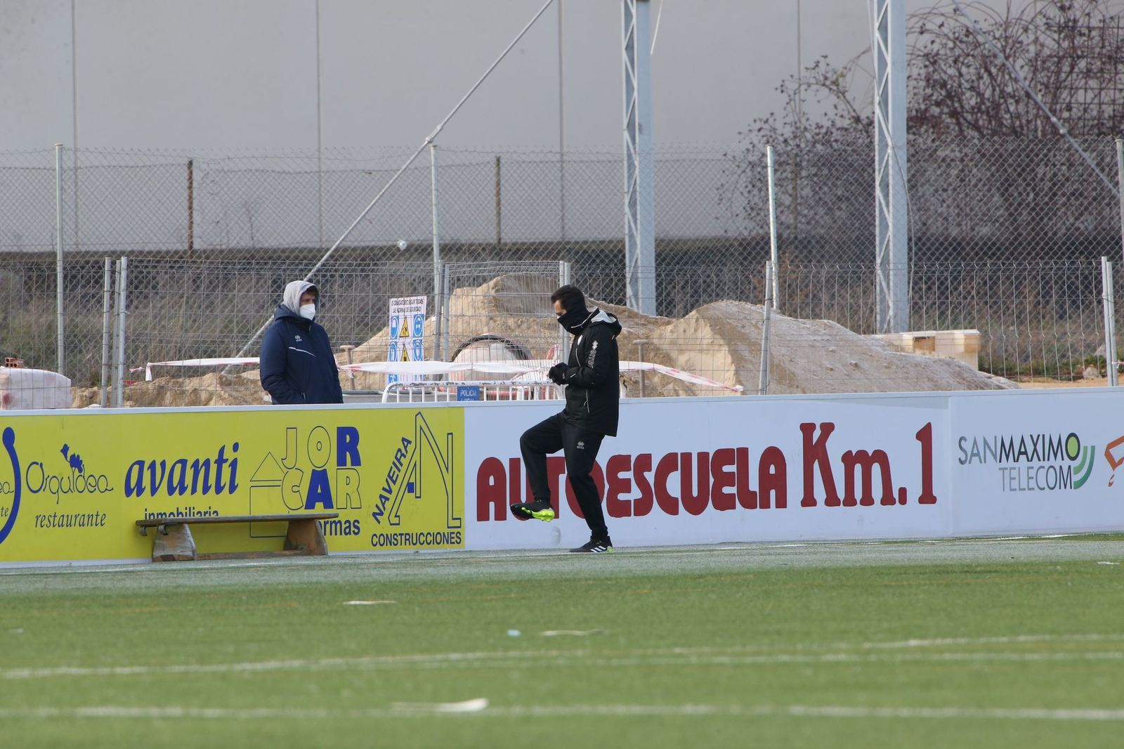 Dani Mori y Toni García, en el entrenamiento de este viernes en el Reina Sofía / FOTO SALAMANCA24HORAS.COM