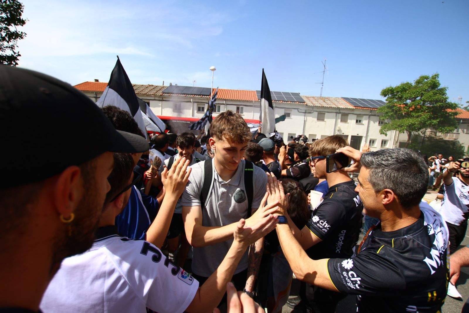 Recibimiento al Autobús de Unionistas
