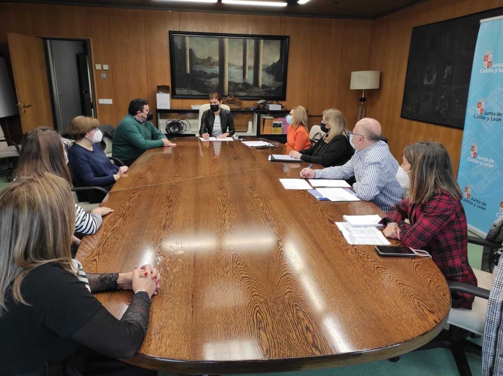 Reunión de la delegada con alcaldes de ZBS de Campos Lampreana