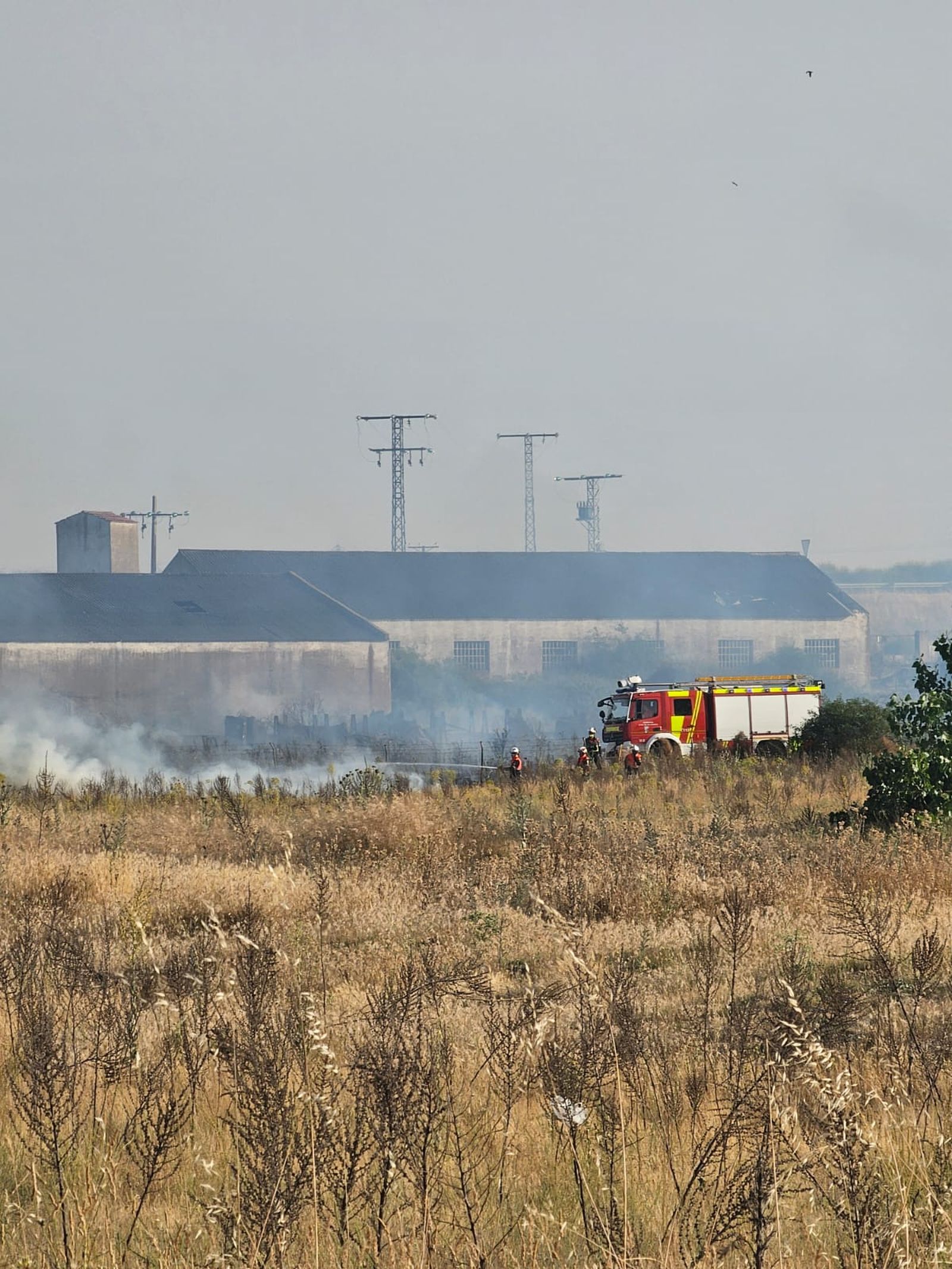 Incendio forestal en los entornos de la A-50 entre Santa Marta de Tormes y Pelabravo