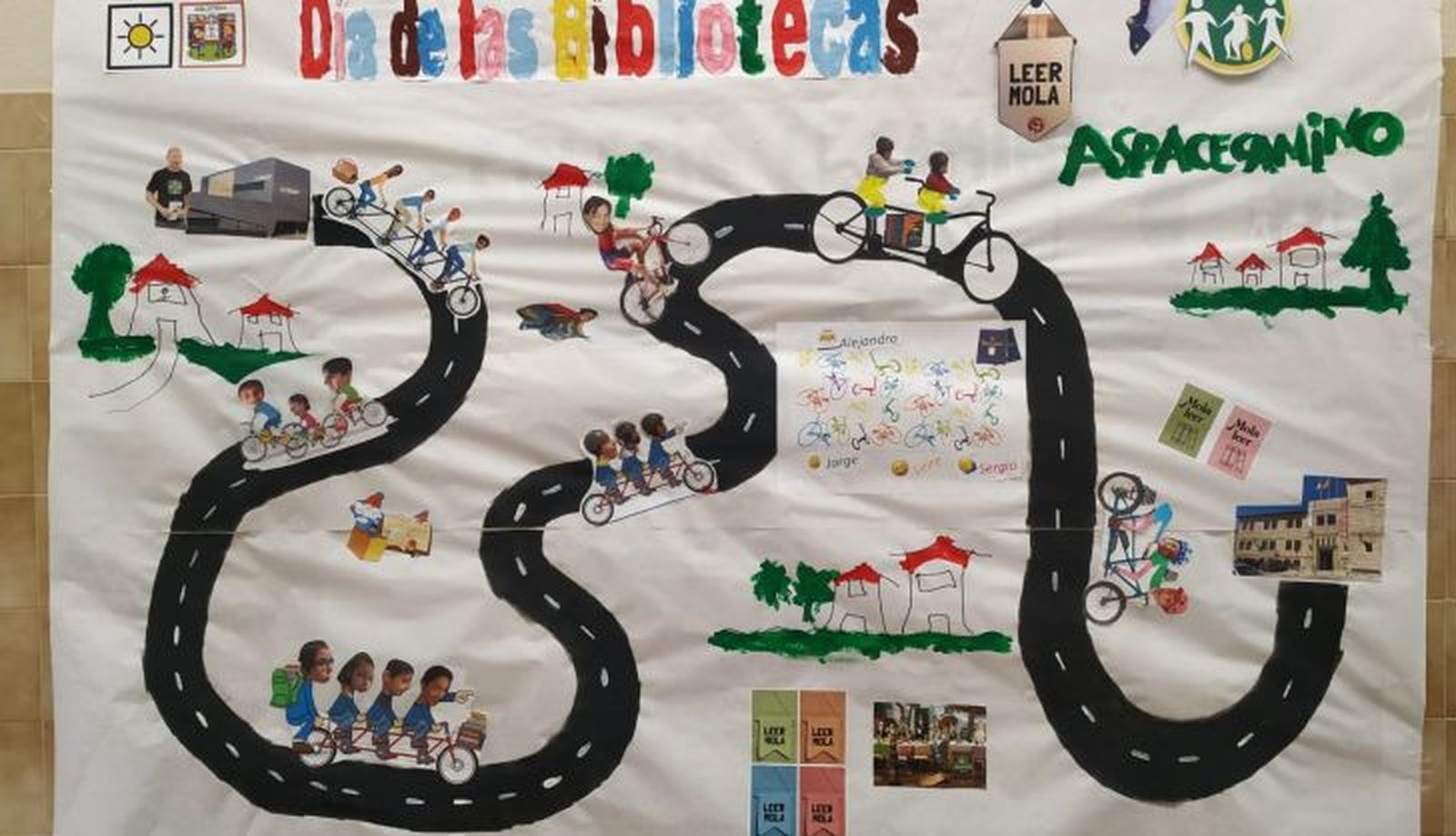 Villamayor, biblioteca cartel hecho por aspace