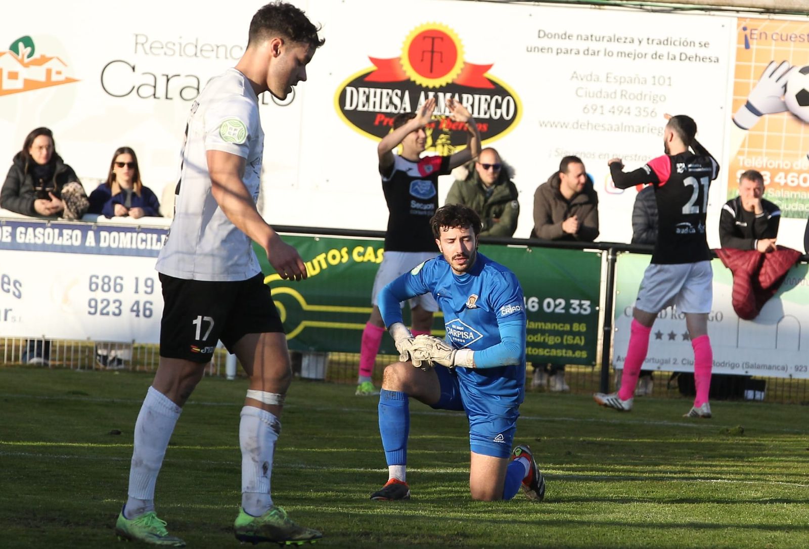 El Almazán celebra un gol ante el Ciudad Rodrigo