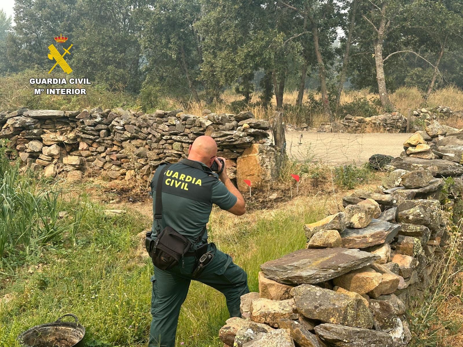 Investigación del incendio en Justel