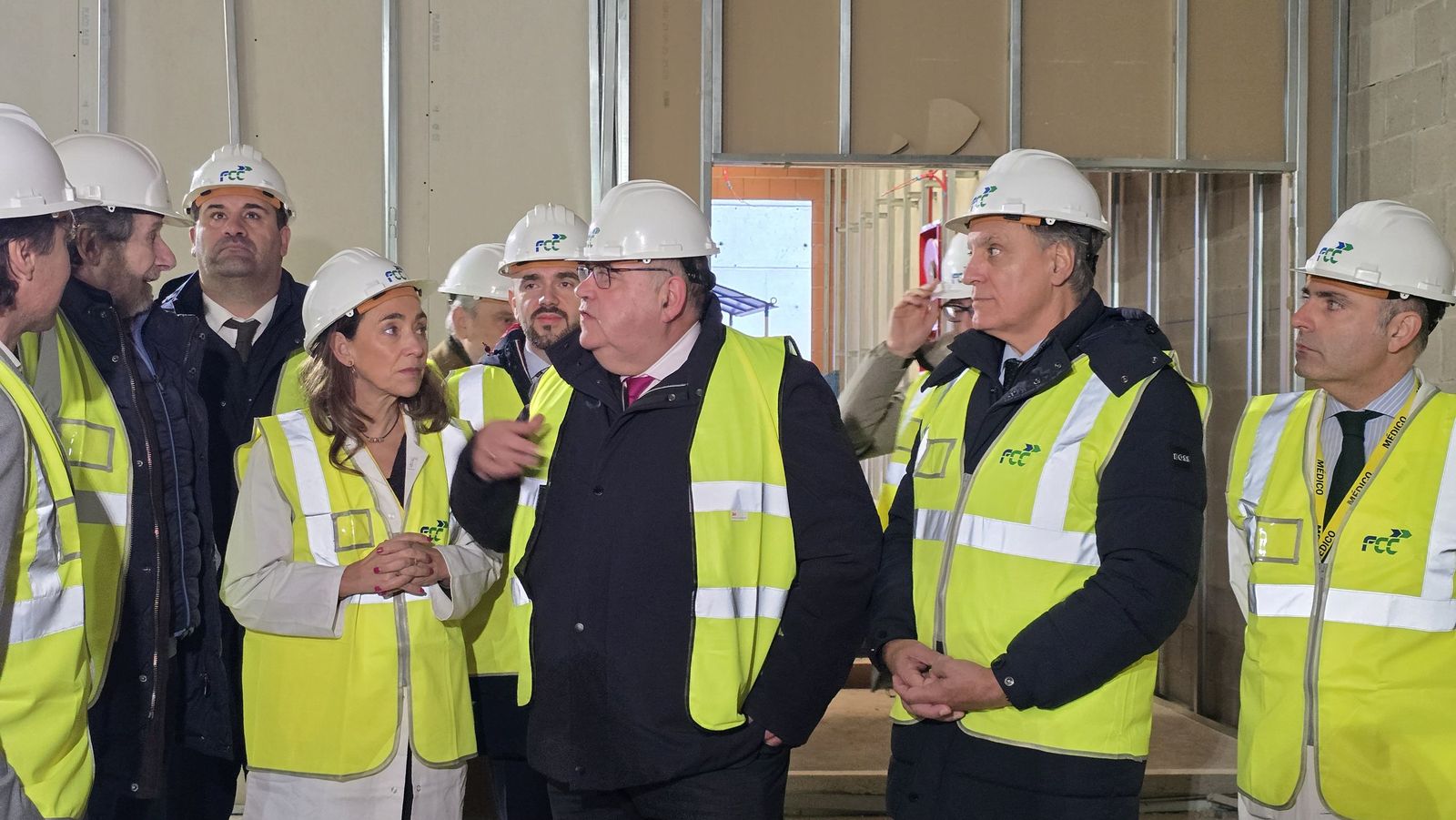 Visita a las obras del edificio de consultas del Complejo Hospitalario de Salamanca