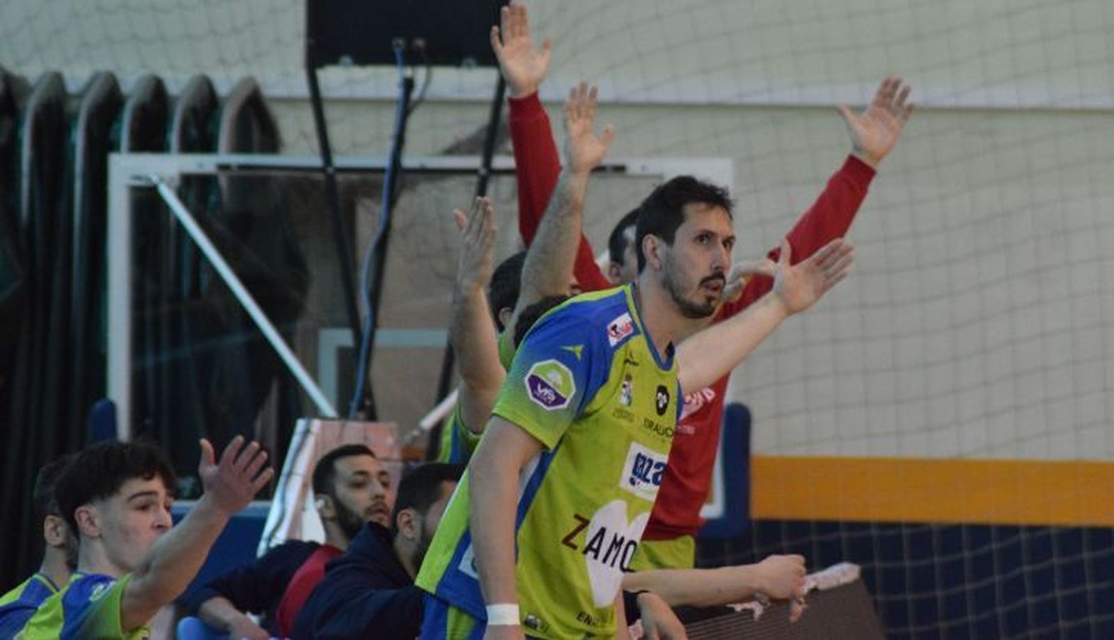 Fer durante un partido del BM Zamora