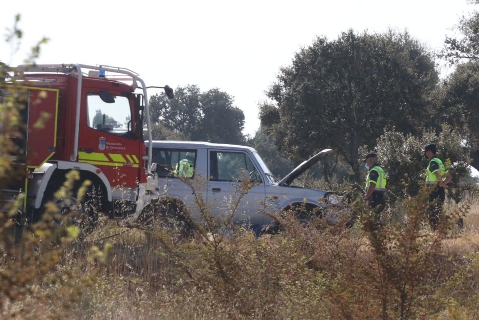 El coche afectado. Foto SALAMANCA24HORAS.