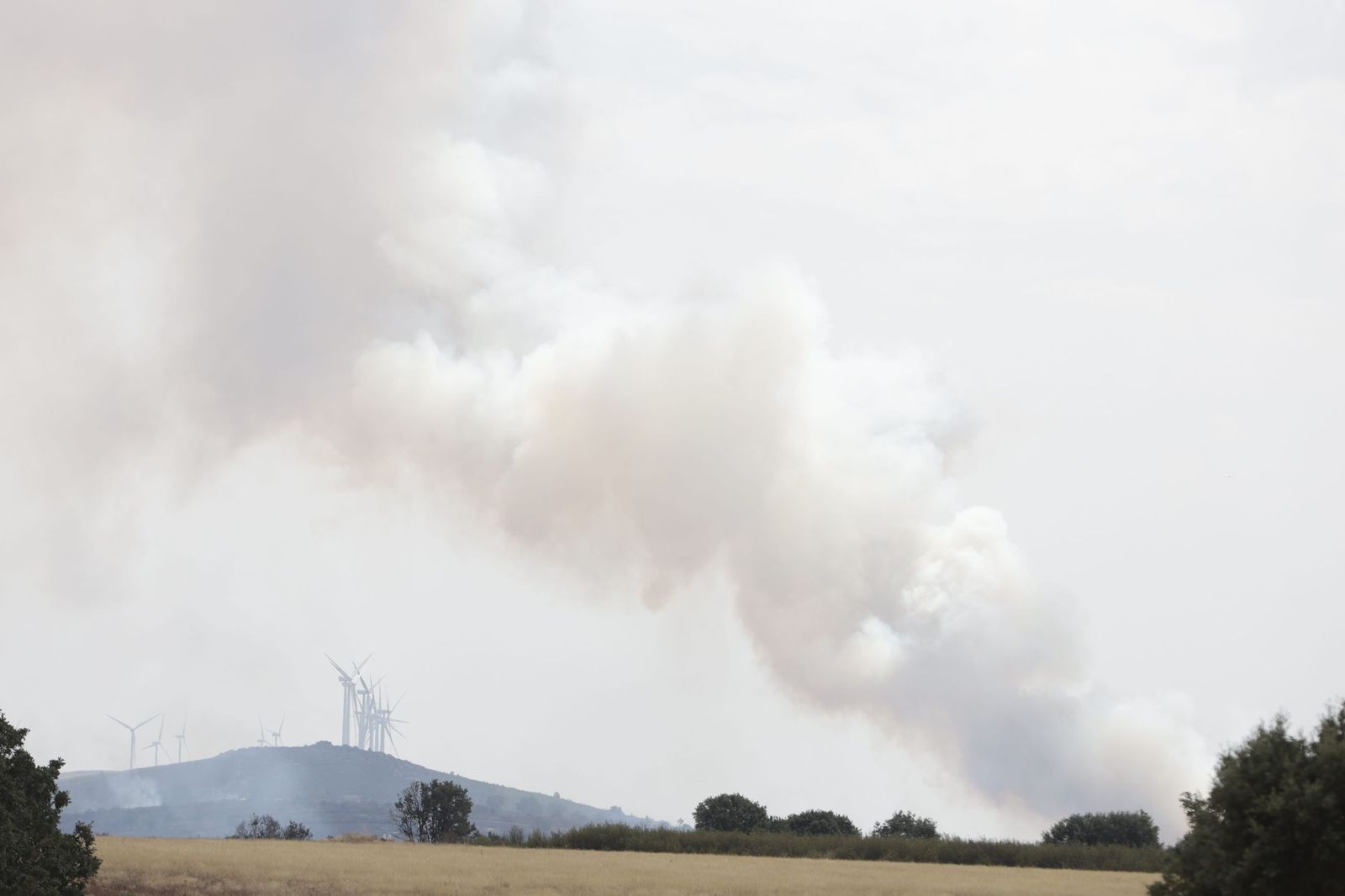 Incendio de Puercas. La situación entre Abejera y Riofrío
