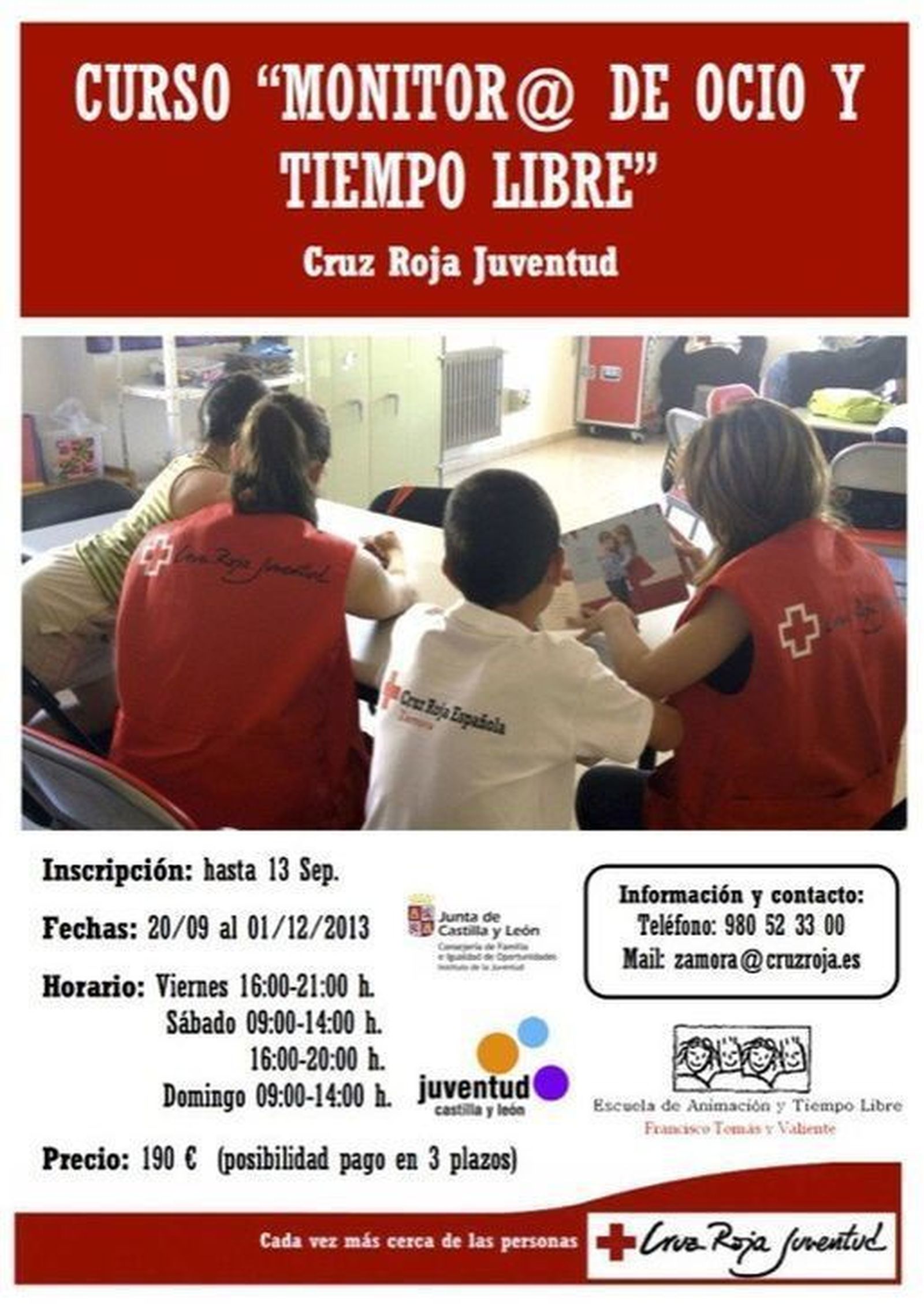 Cruz Roja organiza un curso de monitor de ocio y tiempo libre