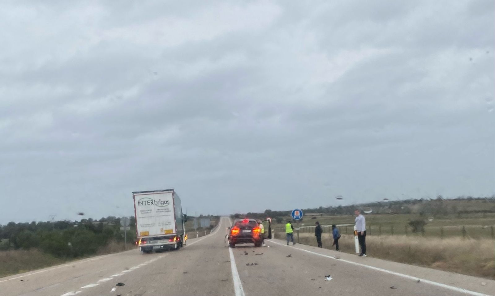 Accidente en la N-122 en la mañana de este sábado