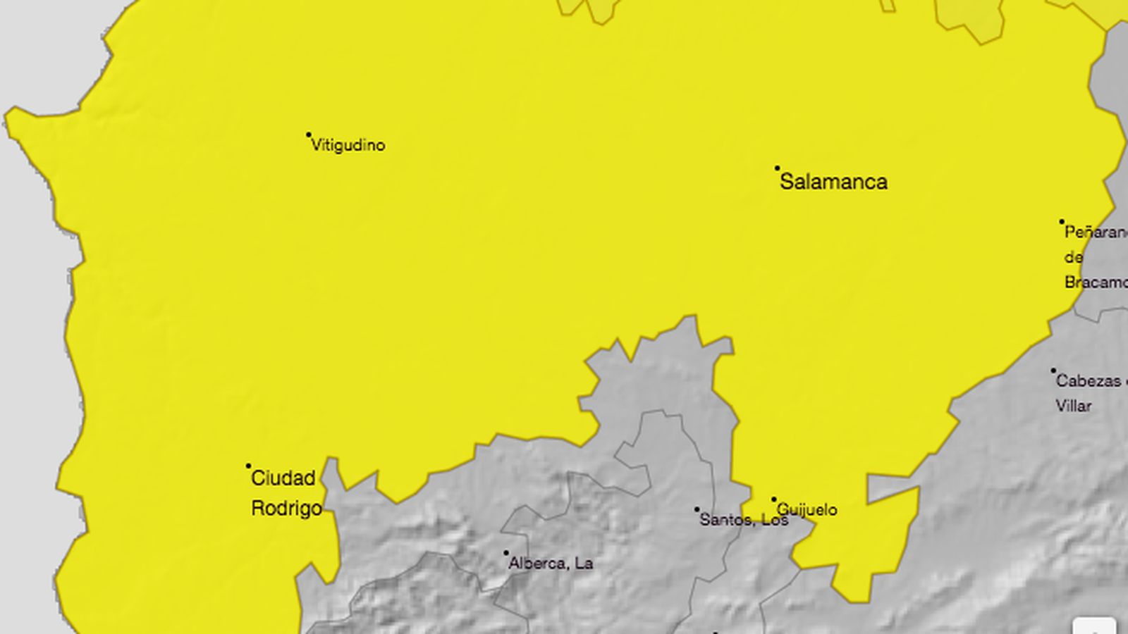 Aviso amarillo por niebla en la meseta de Salamanca