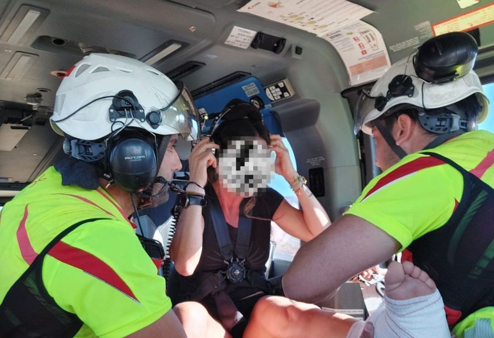 Imagen del rescate de la mujer