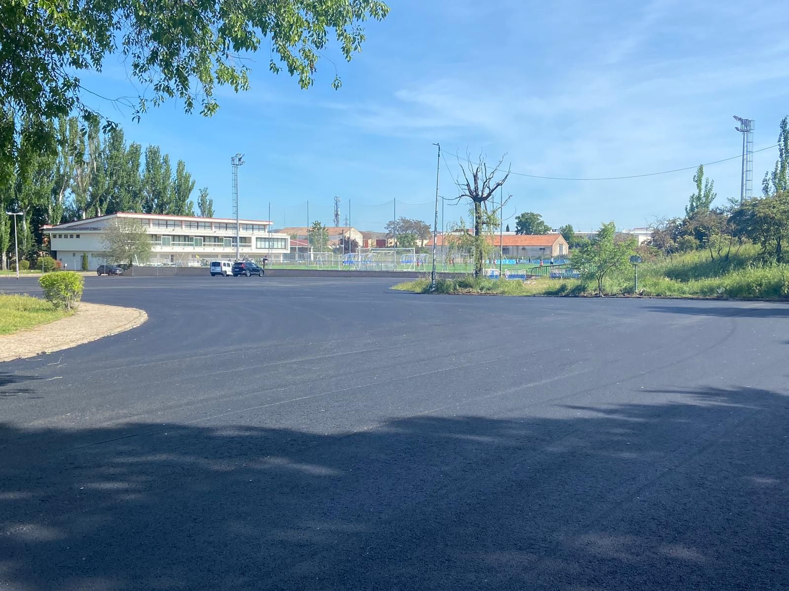 Asfalto del aparcamiento del Reina Sofía