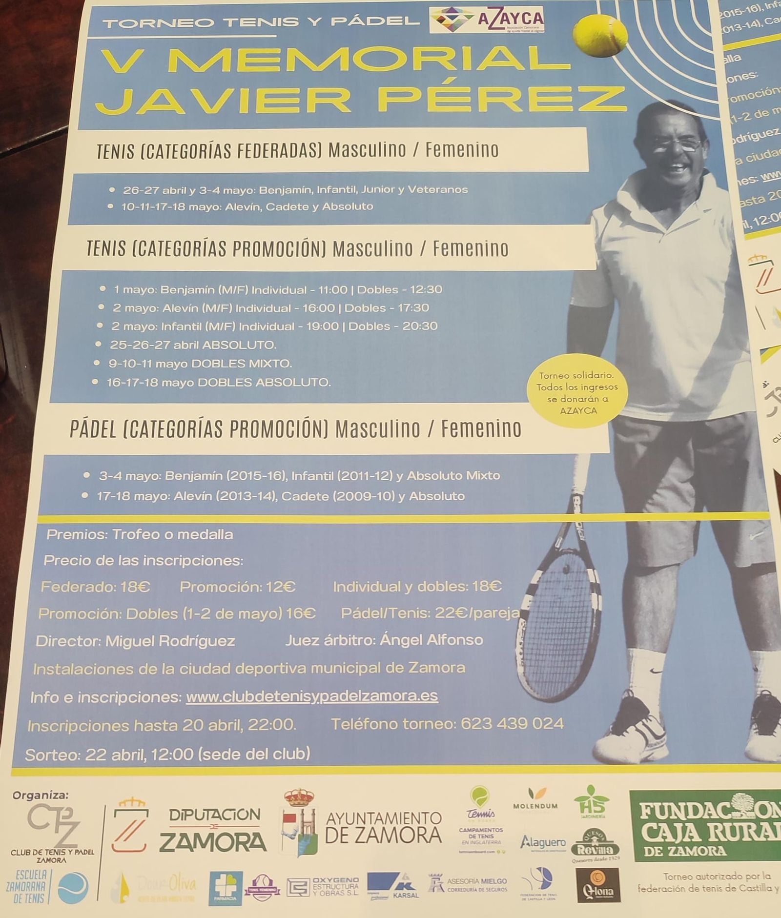 Cartel del V Memorial Javier Pérez
