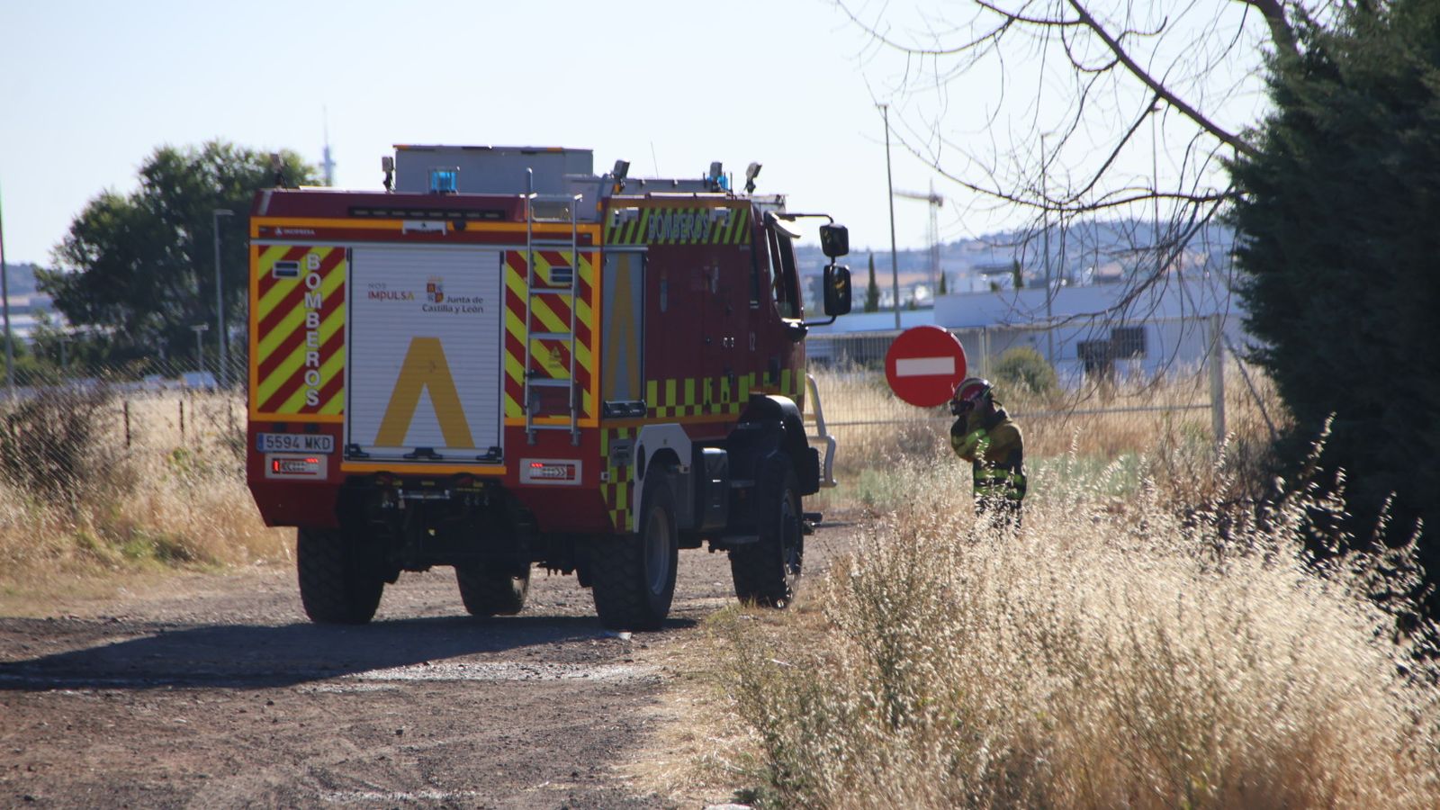 Bomberos en Calle peña ubiña