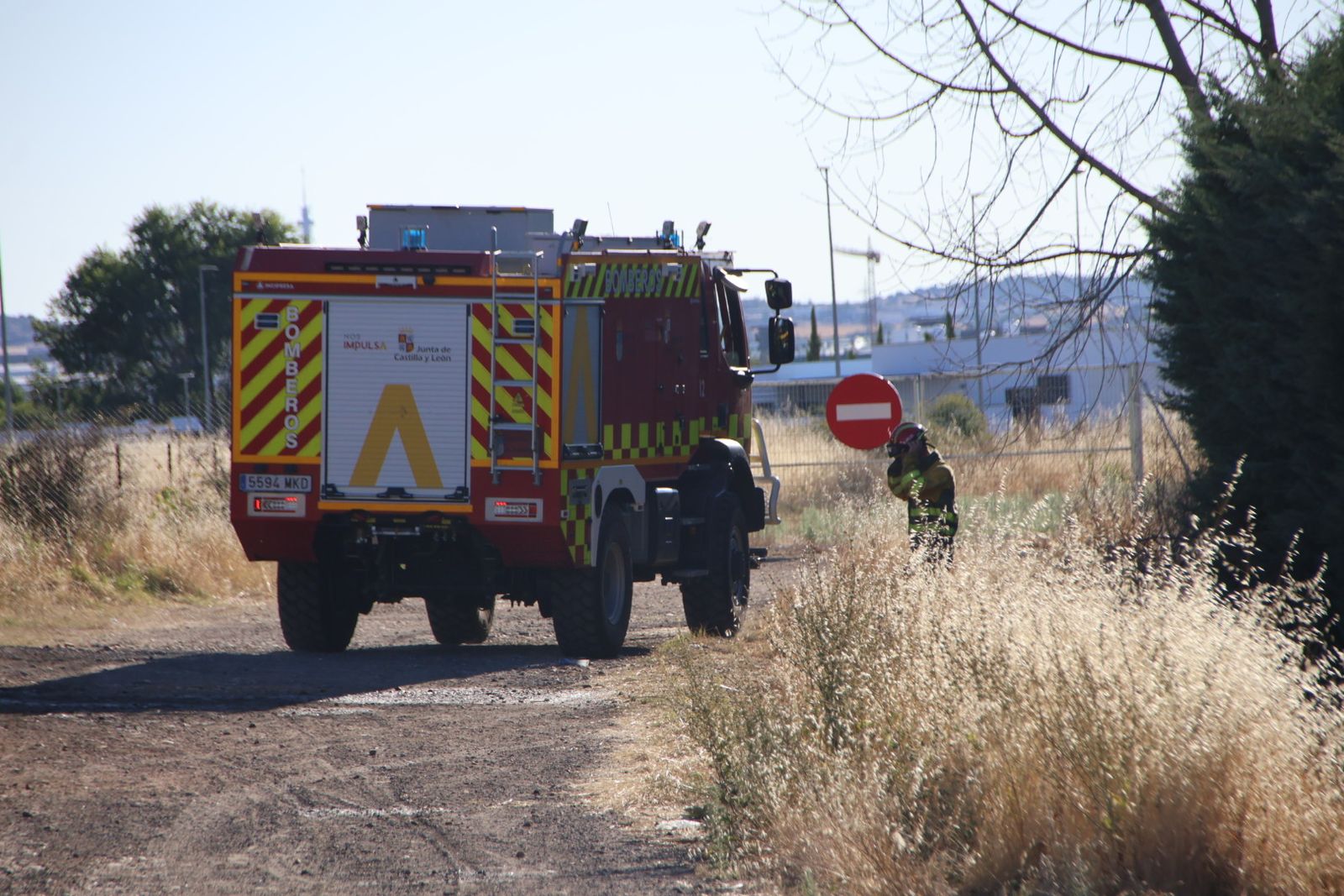 Bomberos en Calle peña ubiña