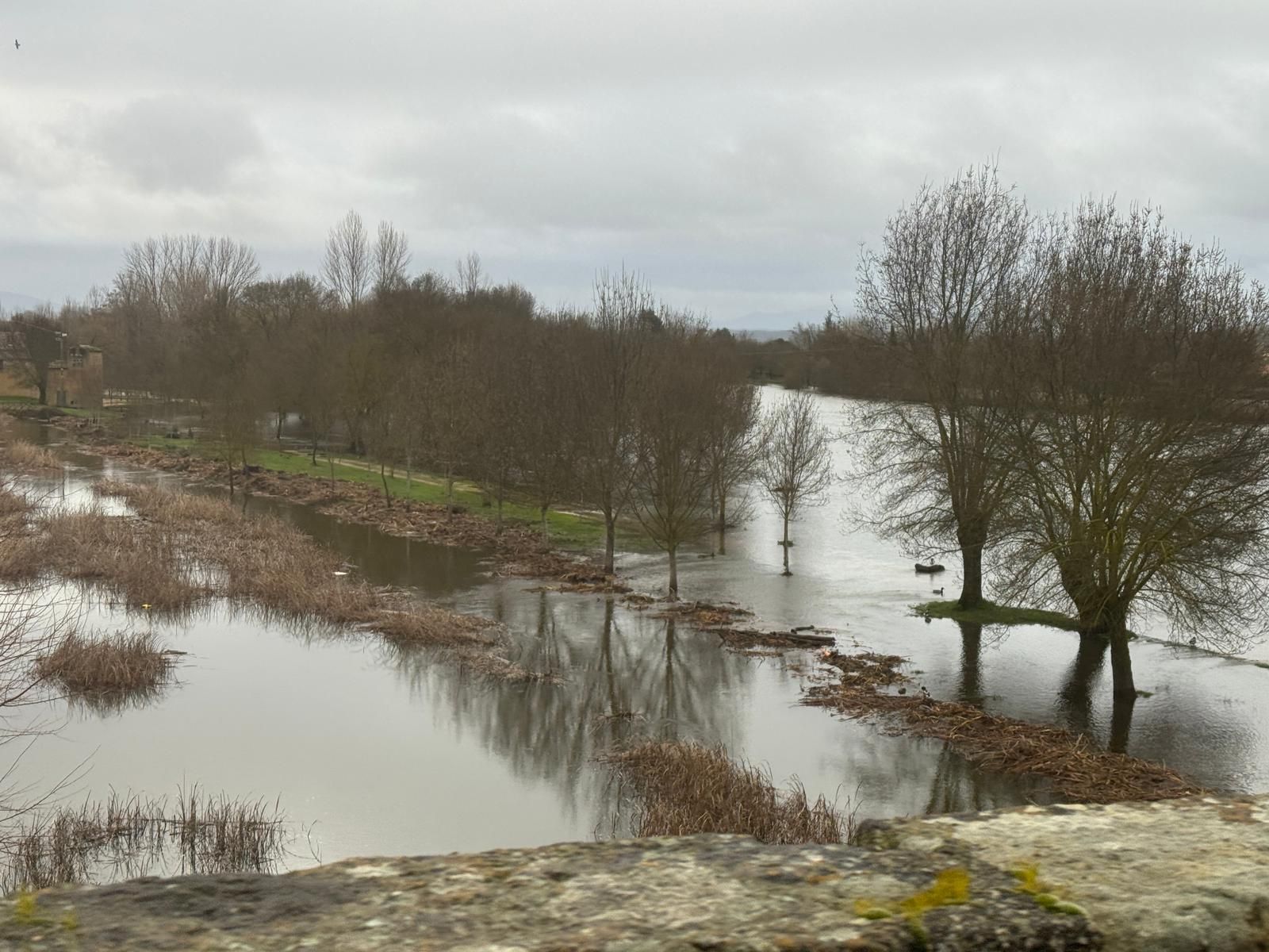 El río Águeda a su paso por Ciudad Rodrigo, crecidas y desbordamientos febrero 2026