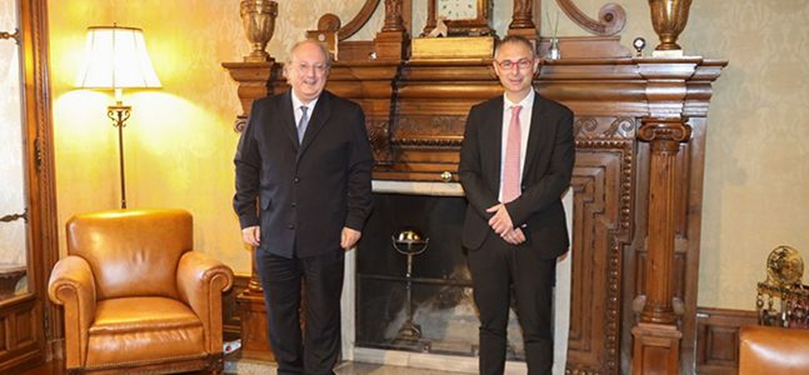 El rector de la Universidad de Salamanca recibe al presidente del Consejo Económico y Social de Castilla y León