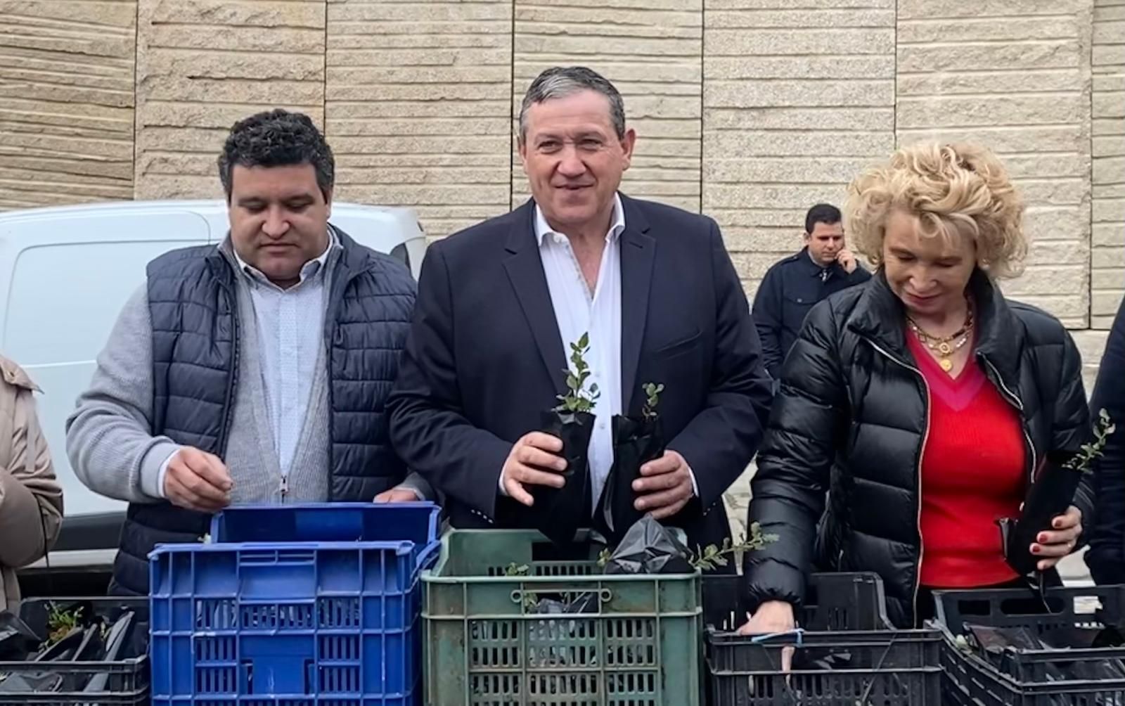 Javier Faúndez en su participación en el Día del Árbol