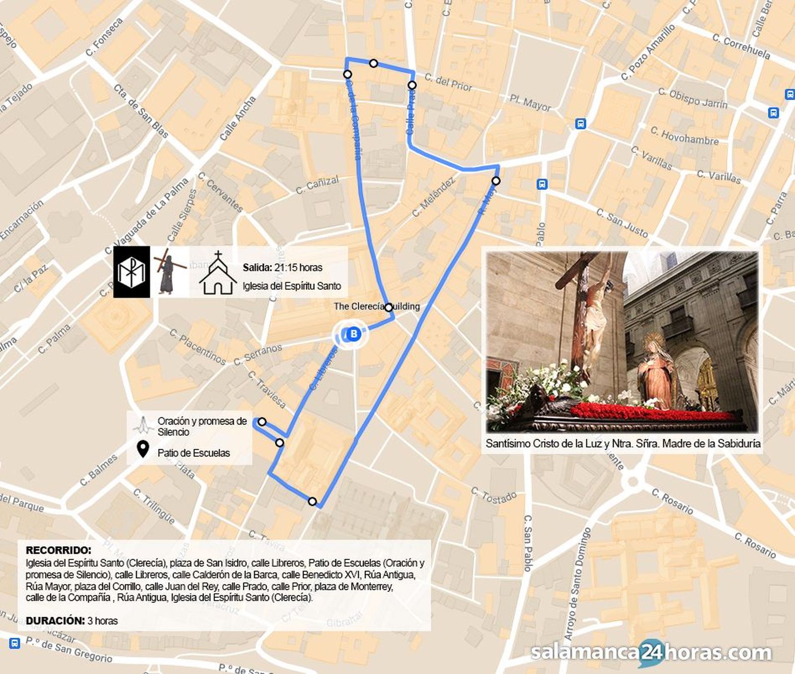 Recorrido hermandad universitaria 2025