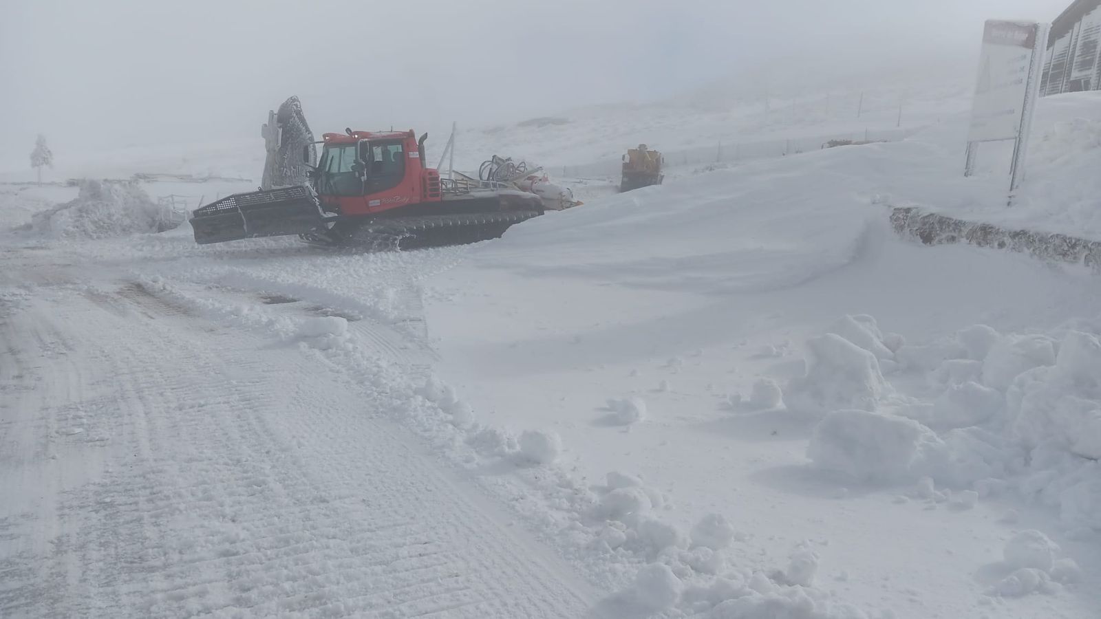 La Covatilla durante el último temporal de nieve