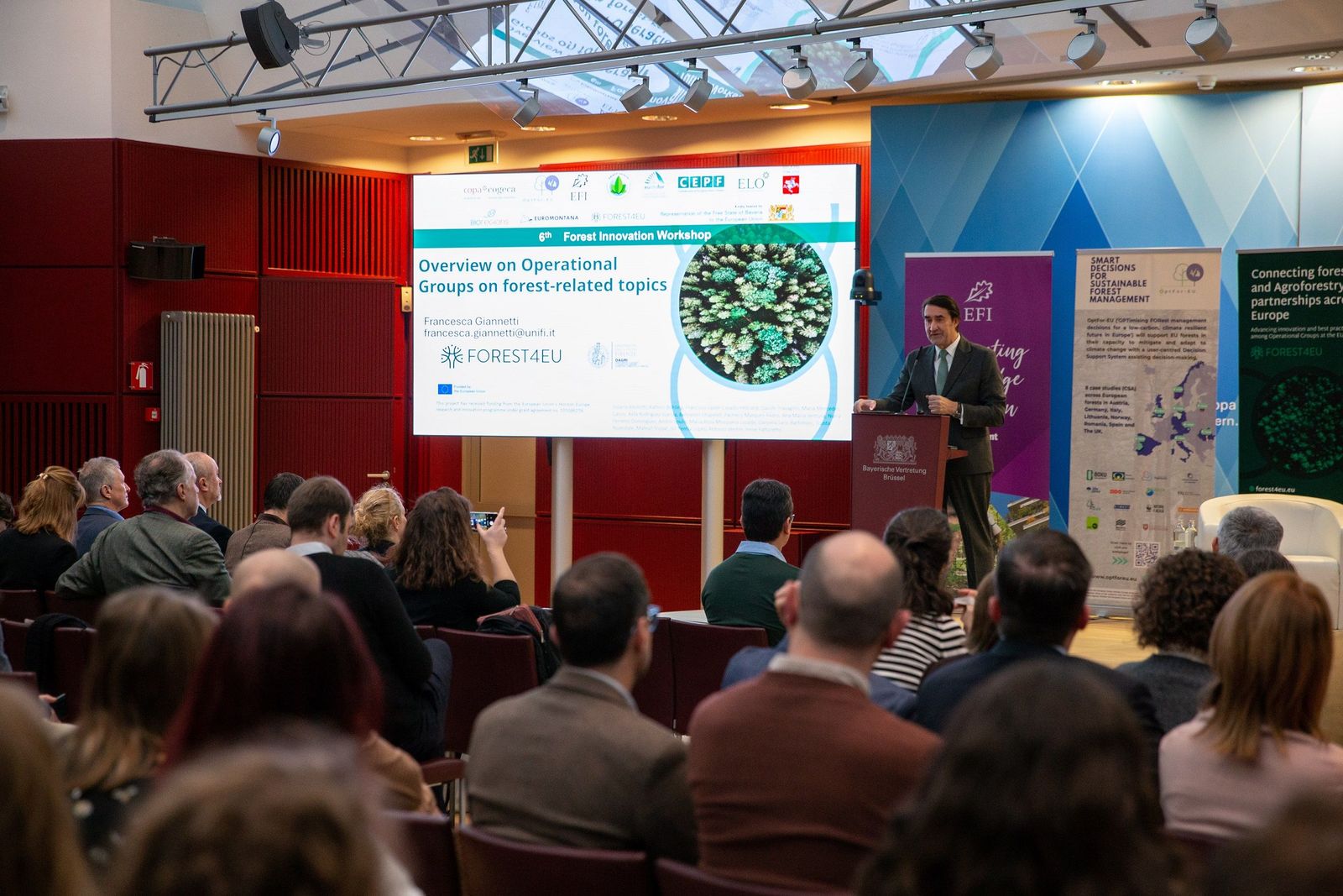 Juan Calors Suárez-Quiñones en la 6ª Edición del Forest Innovation Workshop and OptFor-EU Mid-Term Conference, Bruselas